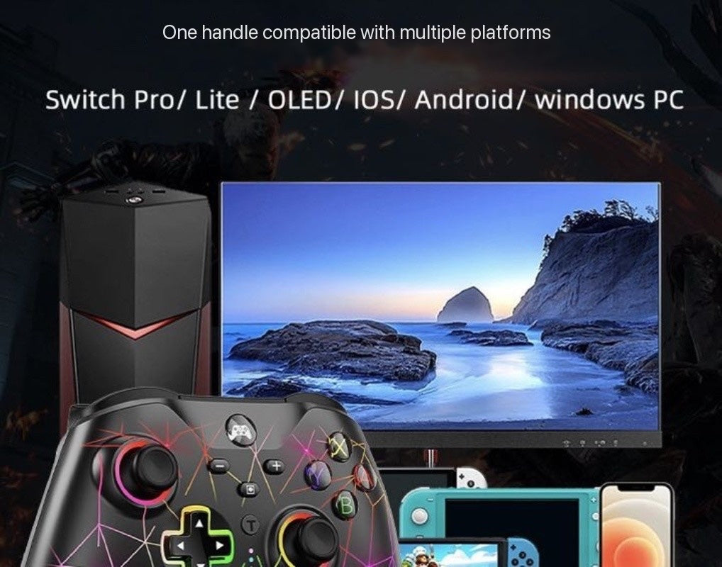 Switch wireless joker pro transparent luminous RGB body sense gaming handheld controller
