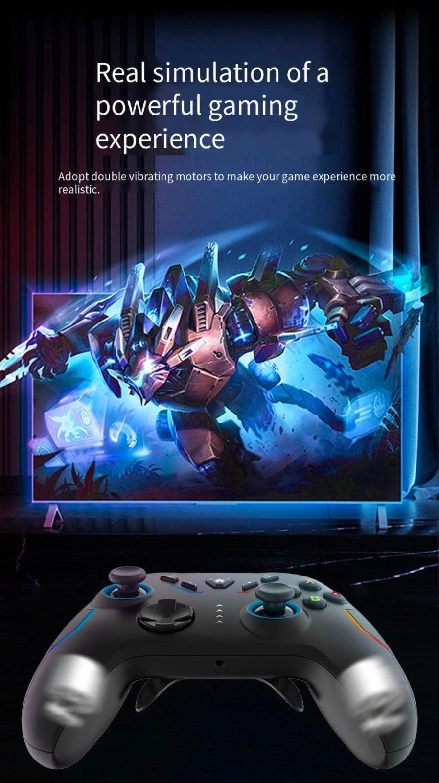 Switched RGB dazzling gaming controller six-axis somatosensory PC Android Switch controller