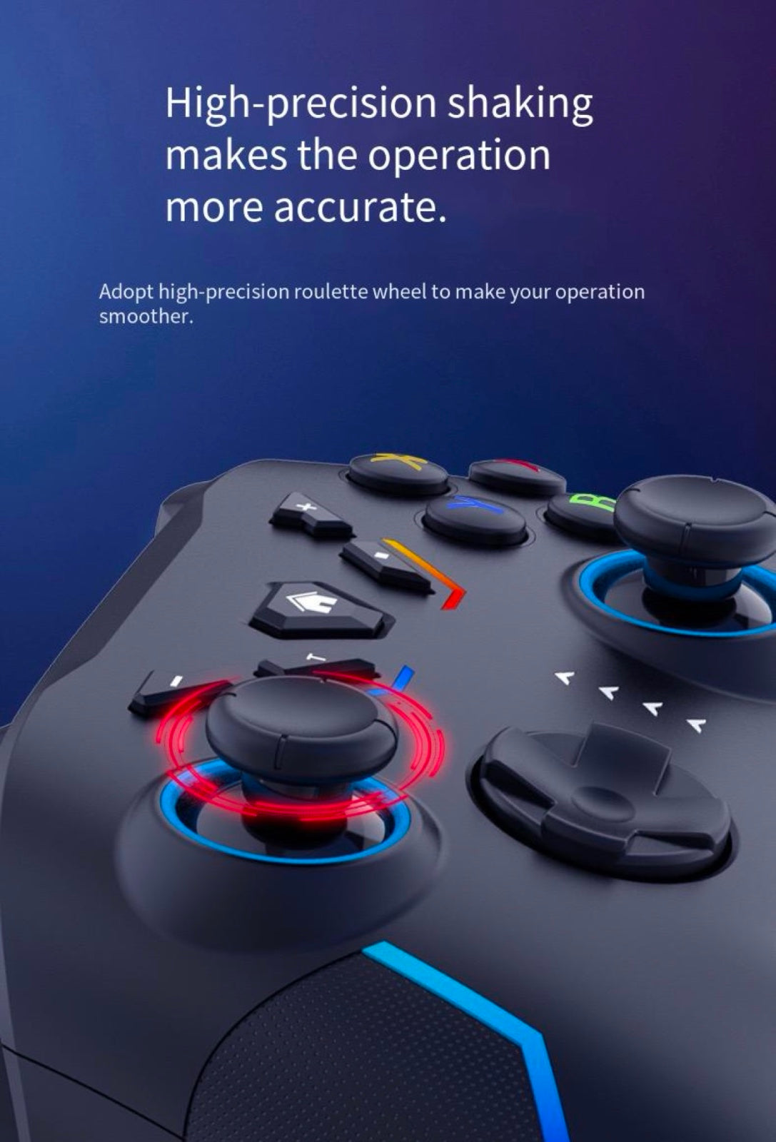 Switched RGB dazzling gaming controller six-axis somatosensory PC Android Switch controller