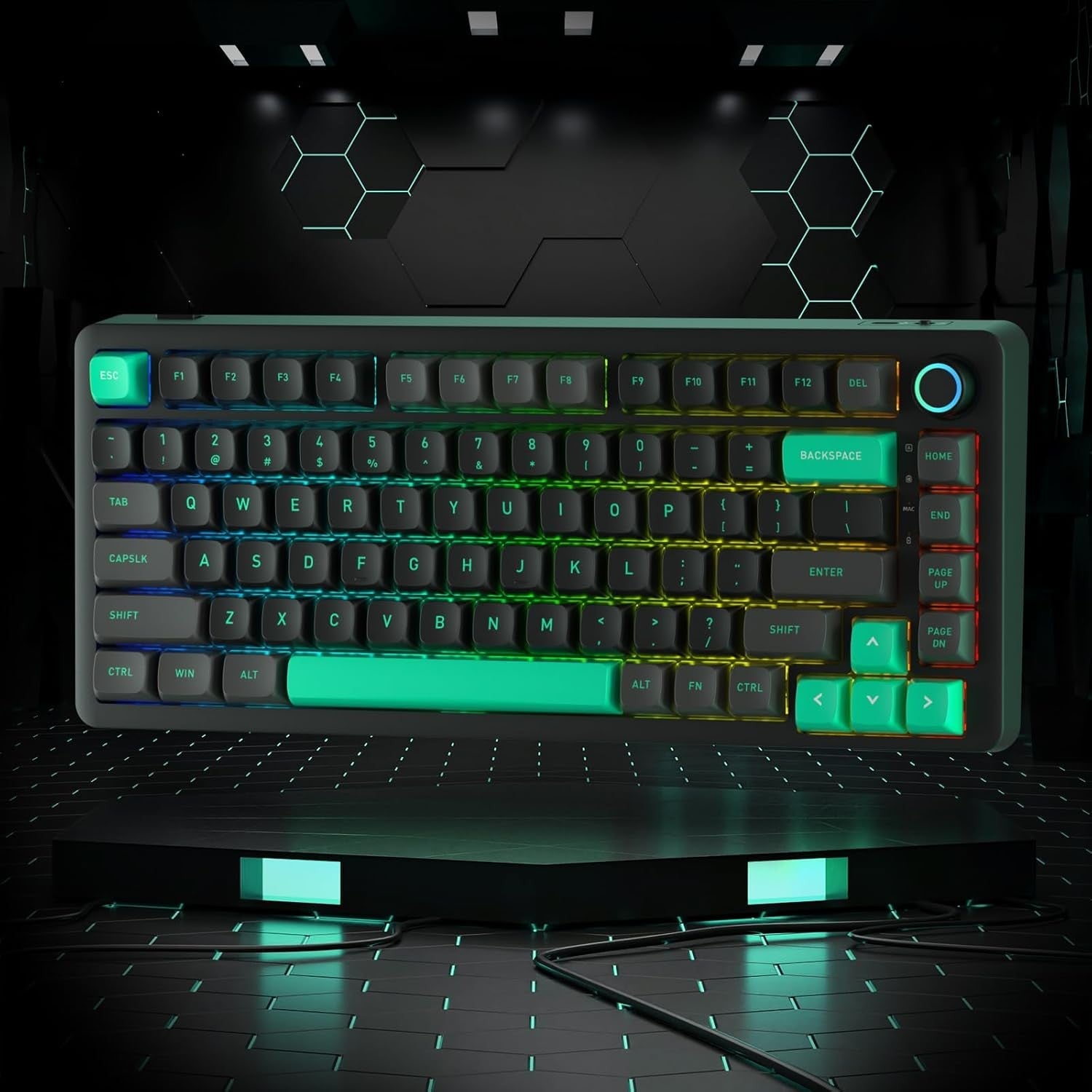 LTC Nimbleback NB832 Wireless 75% Gasket BT5.0/2.4G/USB-C Wired Hot Swappable 82-Keys RGB Gaming Mechanical Keyboard , Custom Linear Switch