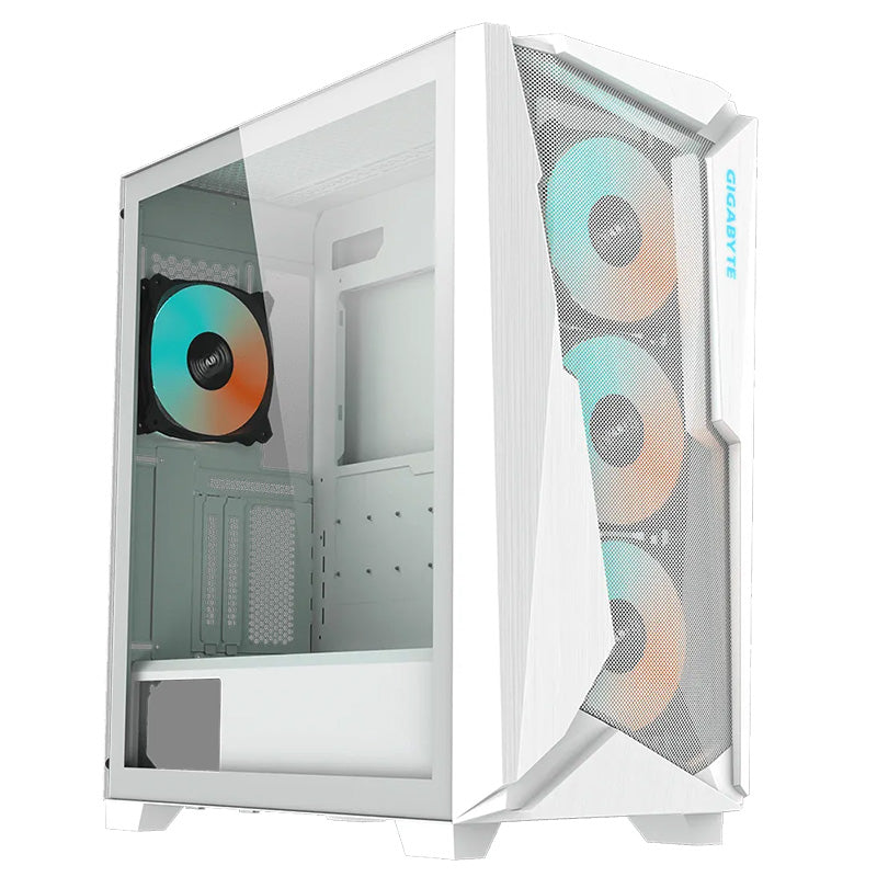 Gigabyte C301 Glass TG Airflow ARGB Mid Tower ATX Case - White