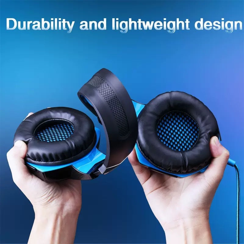 Head-mounted gaming headset, wired glowing computer headset