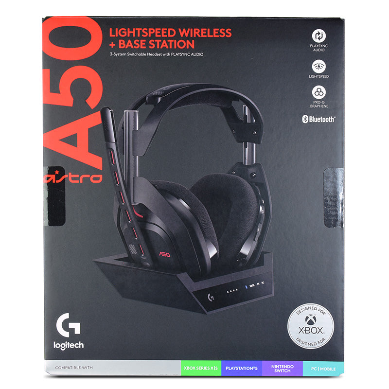 Logitech ASTRO A50 Gen 5 Lightspeed Wireless Gaming Headset and Base Station with PLAYSYNC AUDIO - Black