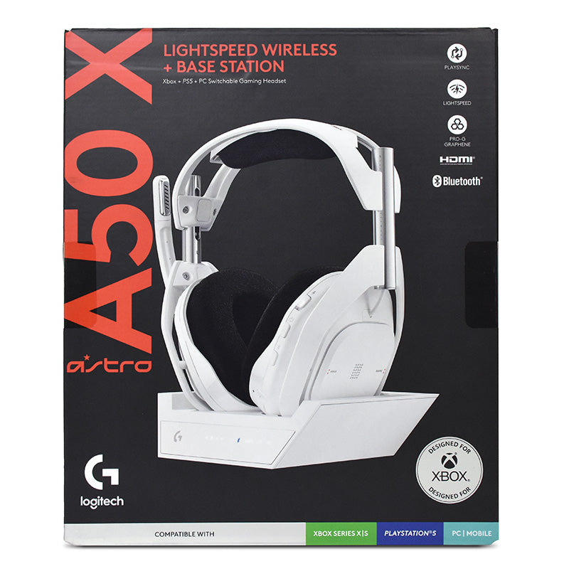 Logitech ASTRO A50 X LIGHTSPEED Wireless Gaming Headset with Base Station - White