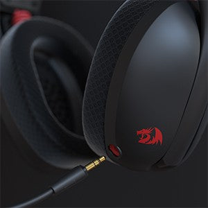 Redragon H848 Bluetooth Wireless Gaming Headset - Lightweight - 7.1 Surround Sound - 40MM Drivers - Detachable Microphone, Black