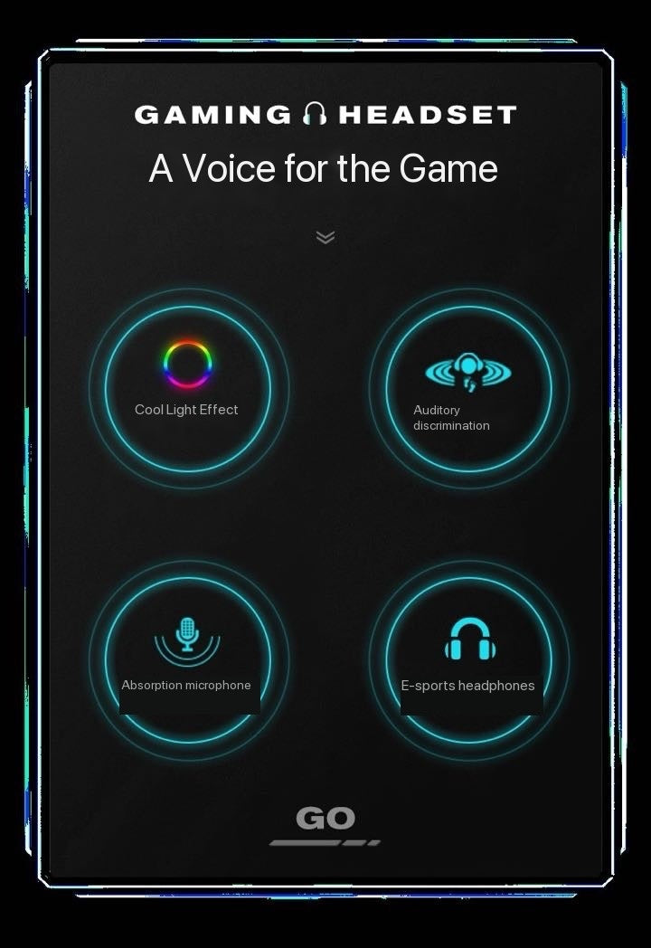 Youbai A22 Headworn Wired Gaming Earphones with Heavy Bass Illuminating Office Computer Earphones