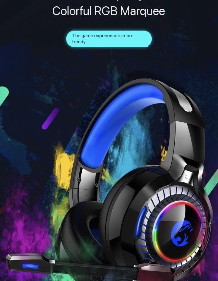 Youbai A60 Headworn Gaming Earphones, Computer Office Gaming Glow Wired Earphones