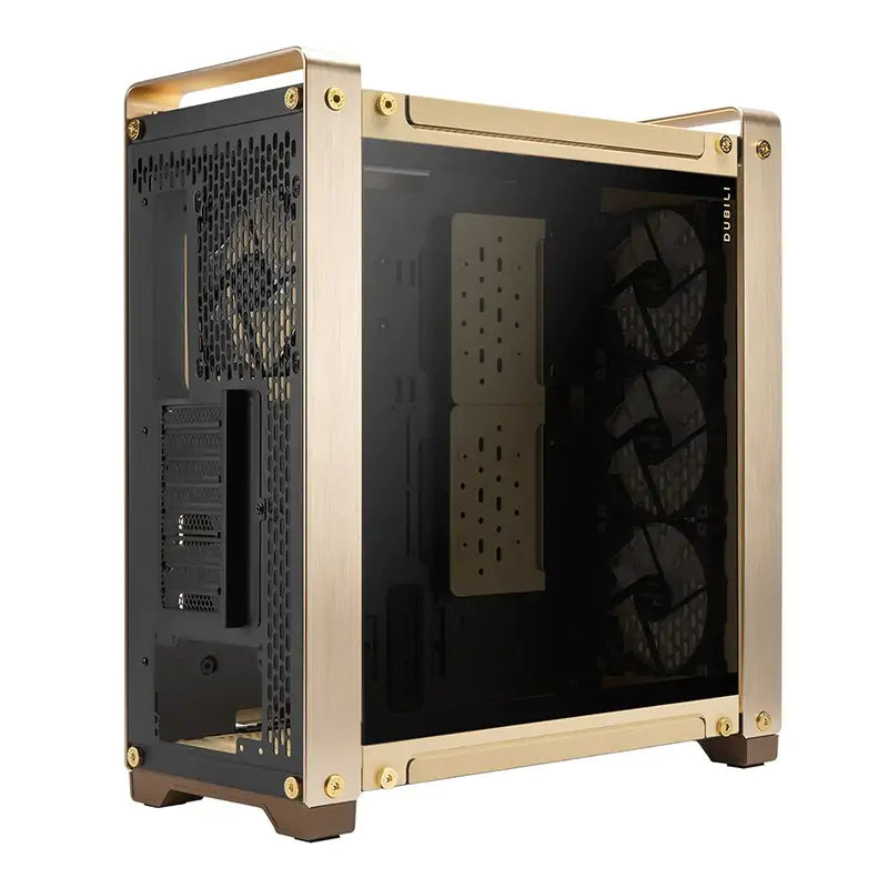 Inwin Dubili Assembled Tempered Glass Full Tower E-ATX Case - Champagne Gold