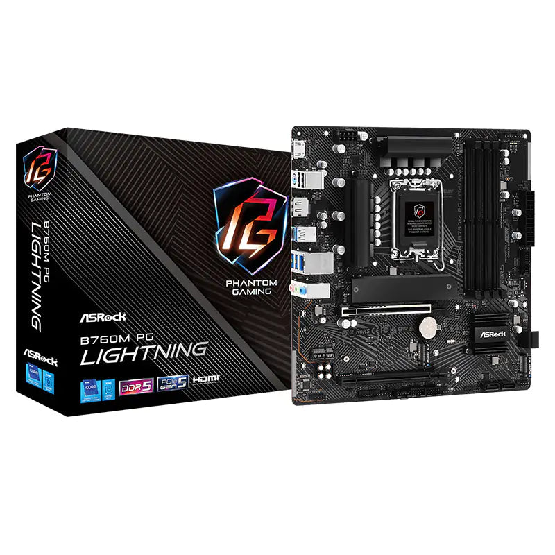 Asrock B760M PG Lightning LGA 1700 mATX Motherboard