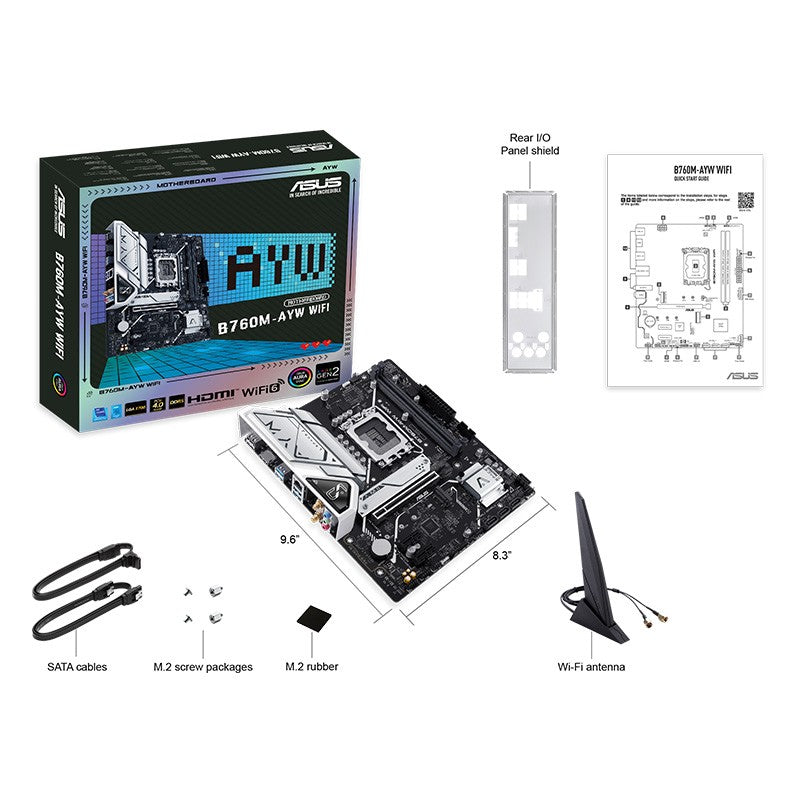 Asus B760M-AYW WIFI DDR5 LGA 1700 mATX Motherboard