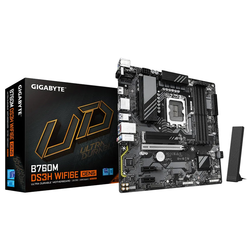 Gigabyte B760M DS3H WIFI6E GEN5 LGA 1700 mATX Motherboard