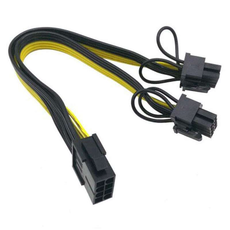 Generic 8 Pin PCIE Female to 2x6+2 pin Male Adapter for Video Card