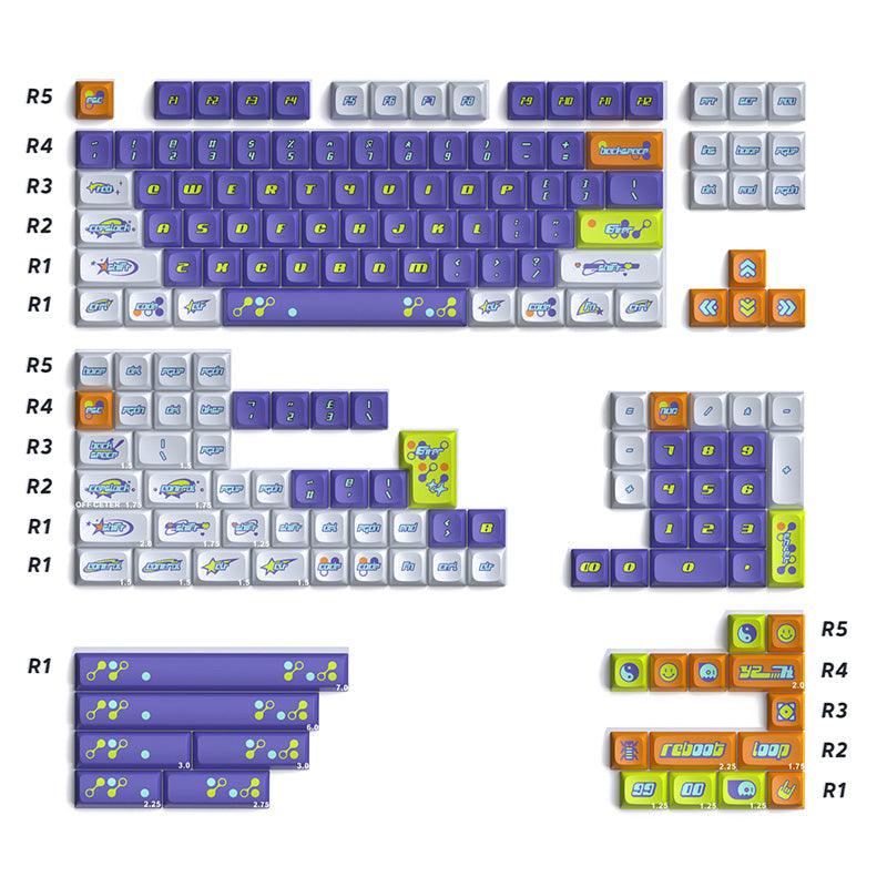 Keytok KDA Y2K Dye-Sub PBT Keycaps - 170pcs Set Beyond