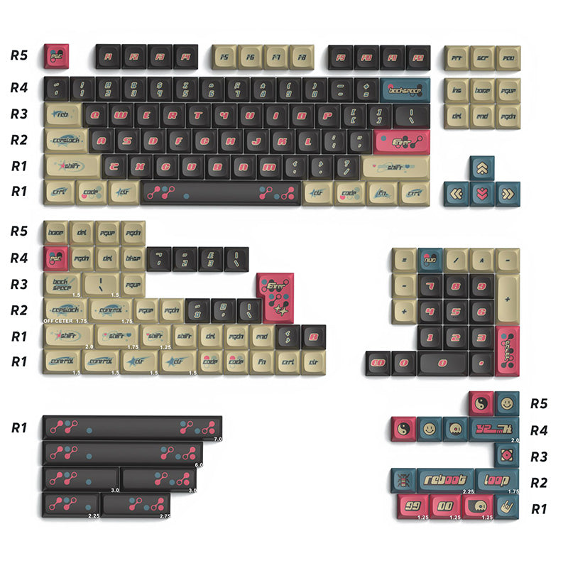 Keytok KDA Y2K Dye-Sub PBT Keycaps - 170pcs Set The Past