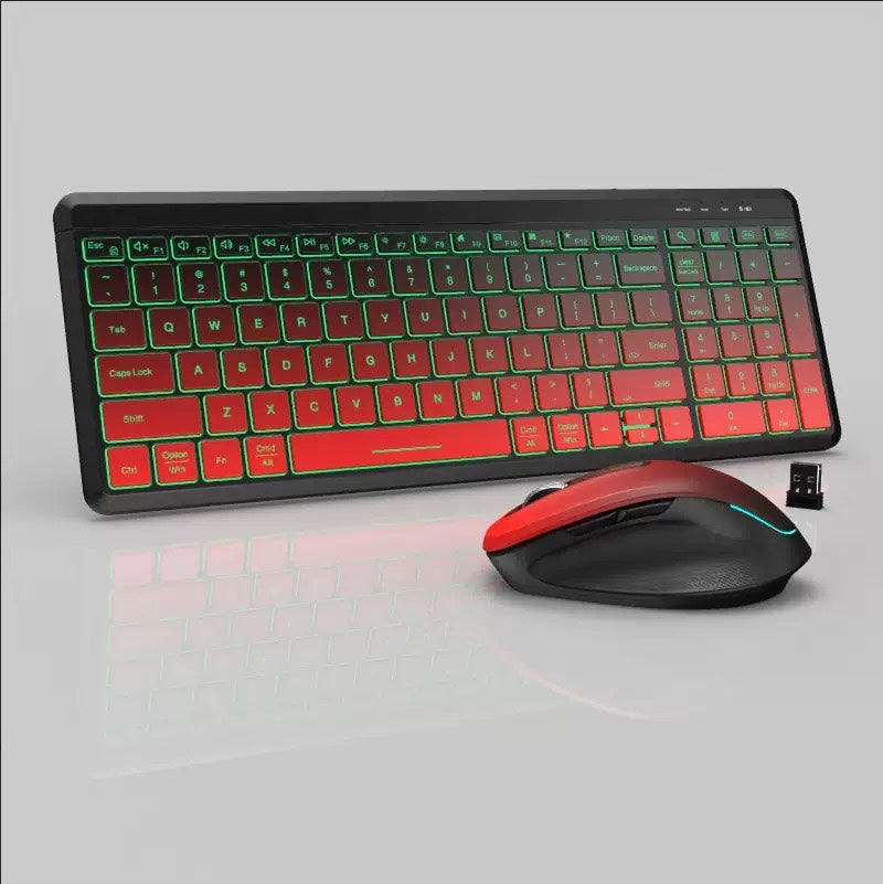 2.4G wireless Bluetooth dual-mode charging keyboard mouse silent ergonomic keyboard set