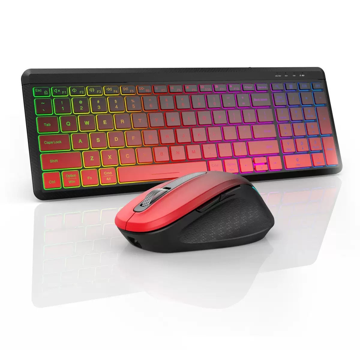 2.4G wireless Bluetooth dual-mode charging keyboard mouse silent ergonomic keyboard set