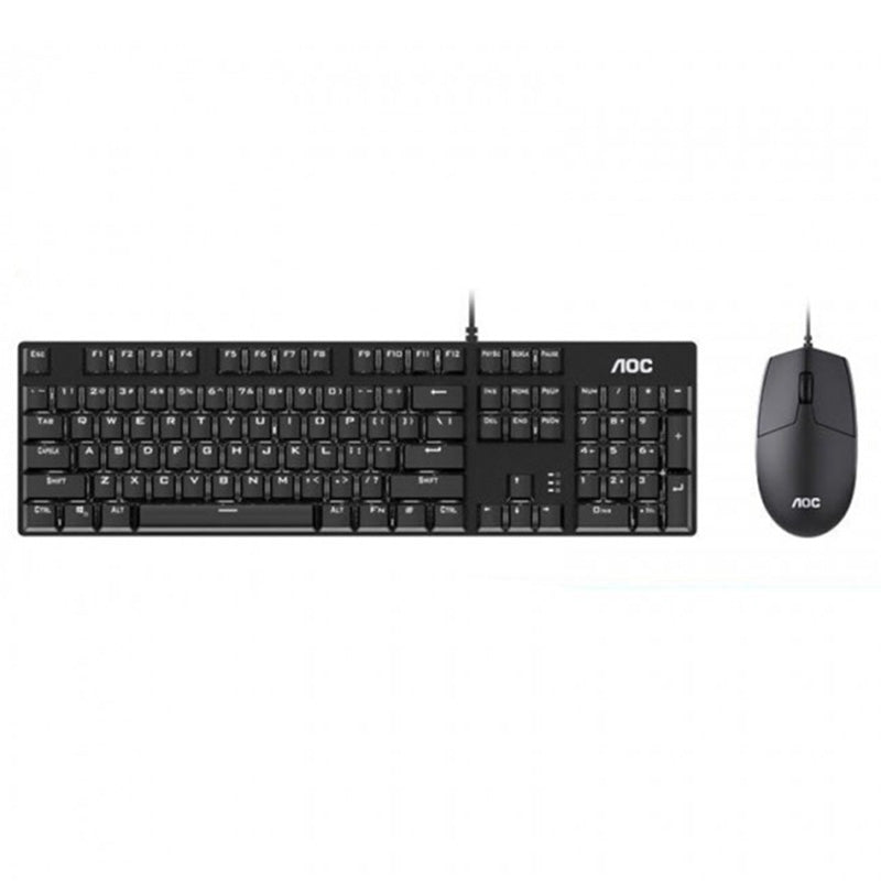 AOC GK410T Office Red Switch No RGB Mechanical Keyboard + MS100 Mouse Combo