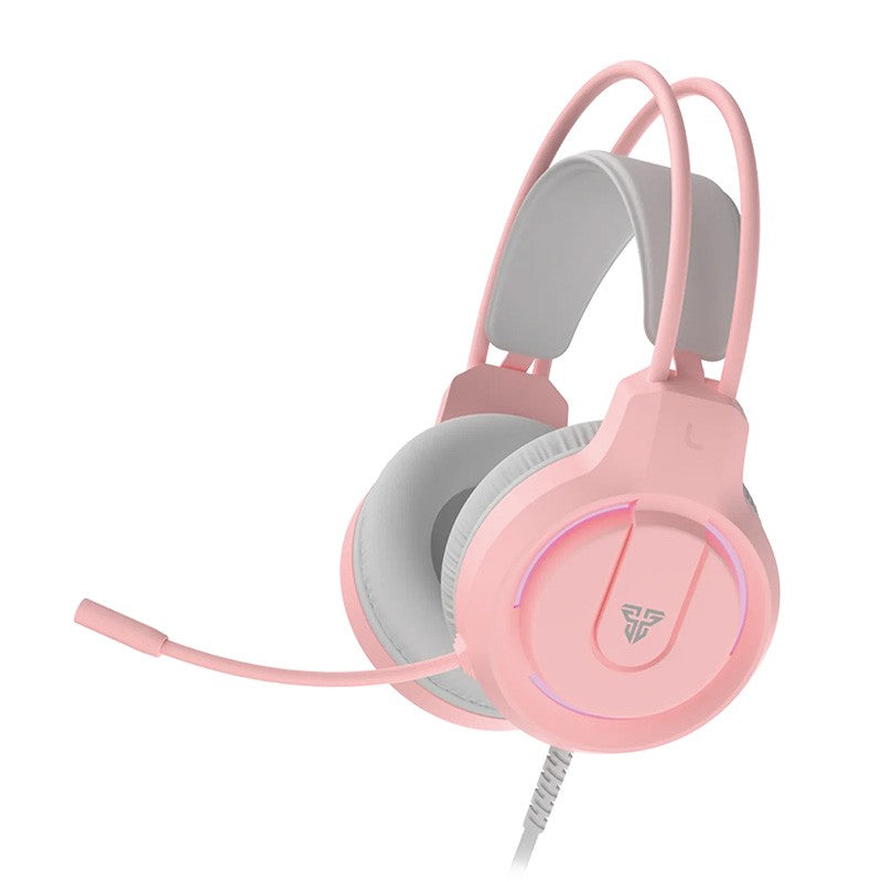 Fantech P51 5-in-1 Gaming Keyboard Combo with Mouse + Mousepad and Headset with Headset Stand - Sakura Pink