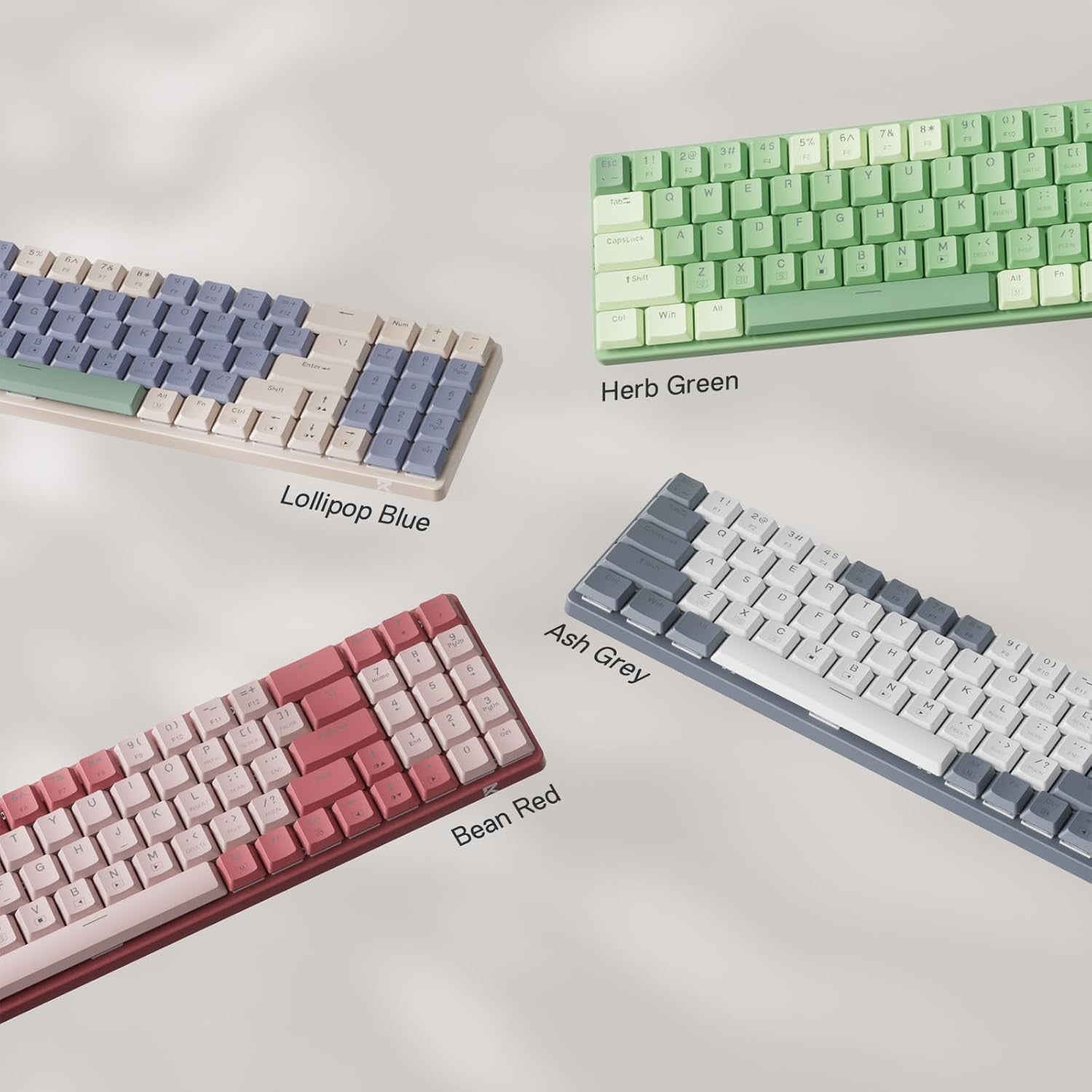 Redragon BS8772 Wireless Keyboard and Mouse Combo 78 Keys 2.4Ghz Wireless Low-Profile Mechanical Keyboard w/Blue Blacklight, 2400 DPI Ergonomic Mouse