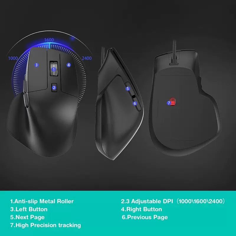 Wired office keyboard ergonomic game mouse keyboard set