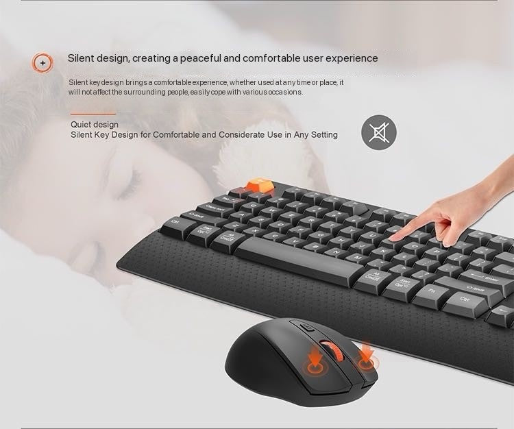 Wireless Keyboard Mouse General Keyboard Kit for Computer Office Games