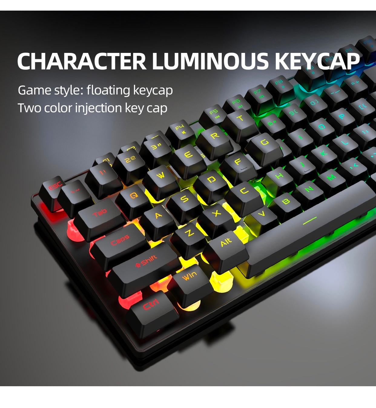 Wireless charging keyboard mouse gaming glowing keyboard set