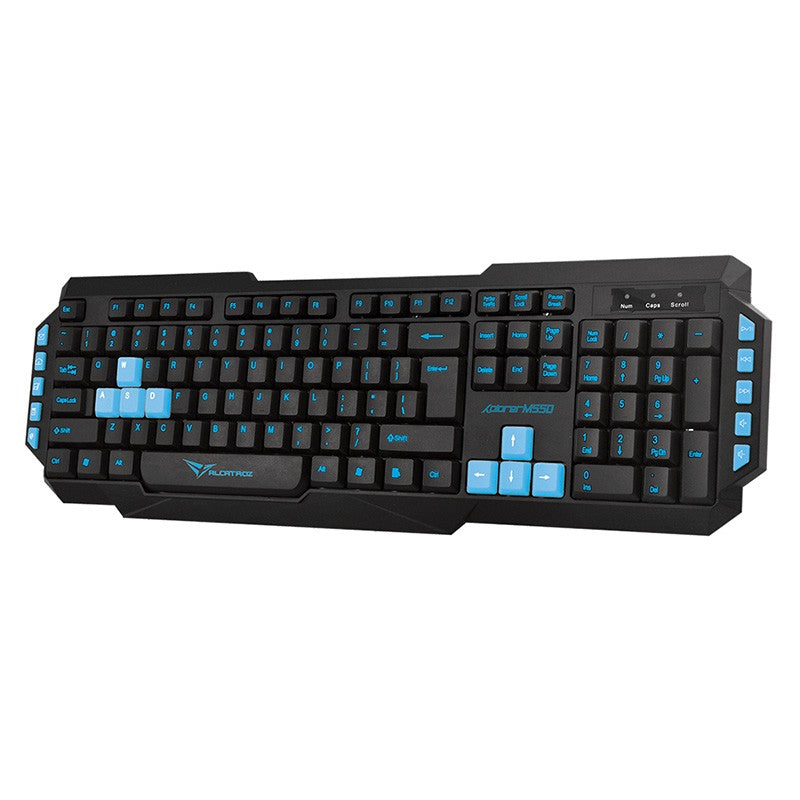 ALCATROZ Xplorer M550 Wired Gaming Keyboard - Black/Blue