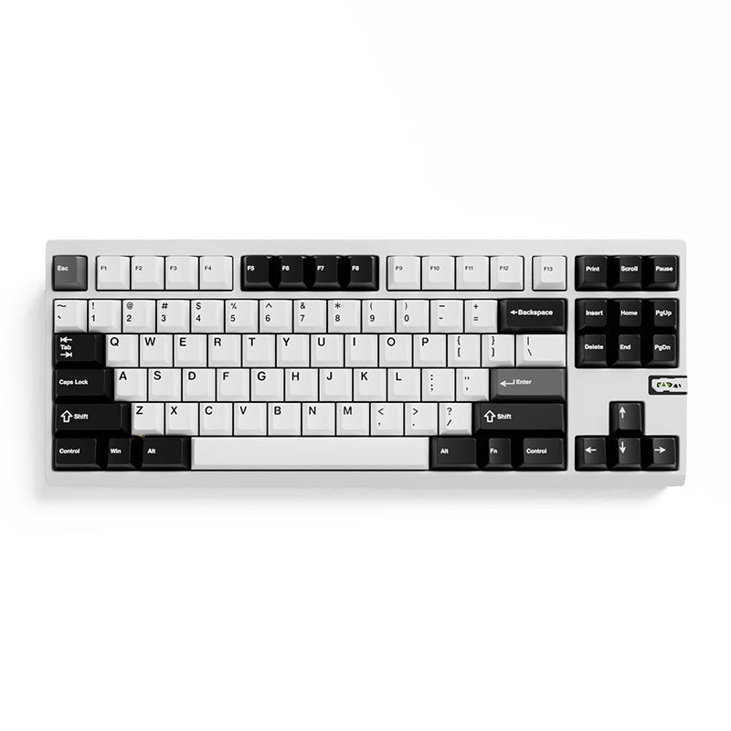 Chilkey ND TKL Tri-Mode 1.6mm Non Flex-Cut Mechanical Keyboard Kailh Blue Lotus Switch - Pure White