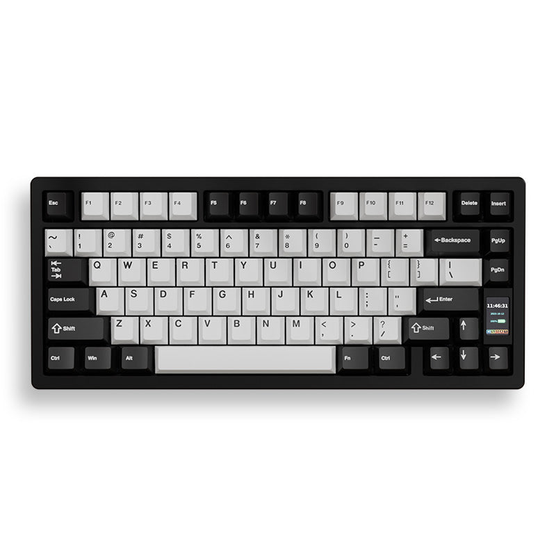 Chilkey ND75 Tri-Mode Mechanical Keyboard Blue Lotus Switch - Jet Black