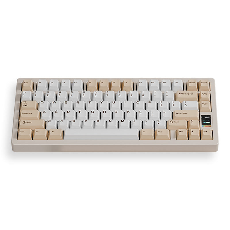 Chilkey ND75 Tri-Mode Mechanical Keyboard Blue Lotus Switch - Milk Tea