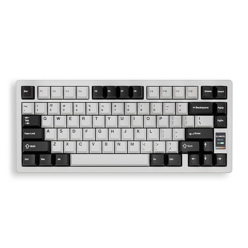 Chilkey ND75 Tri-Mode Mechanical Keyboard Blue Lotus Switch - Pure White