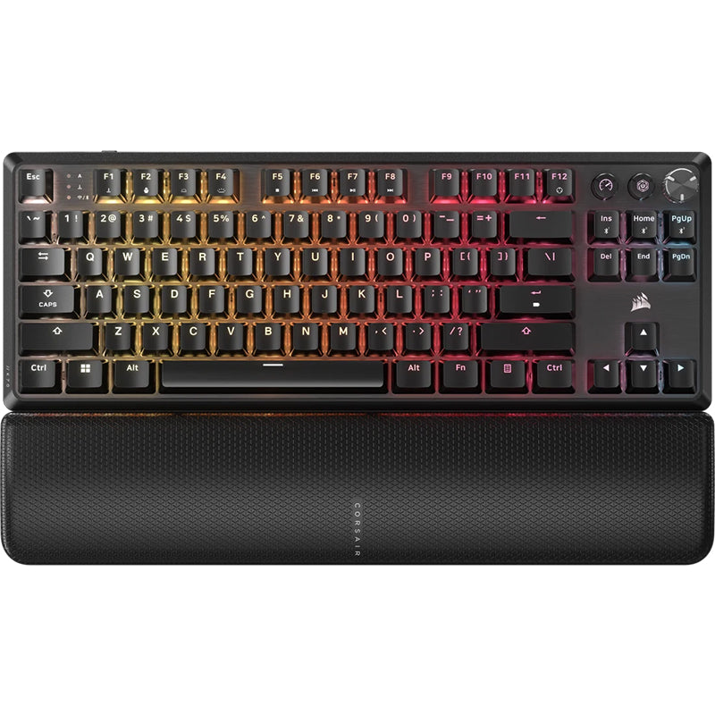 Corsair K70 CORE TKL RGB MLX Red Switch Wireless Mechanical Gaming Keyboard with Palm Rest - Black )