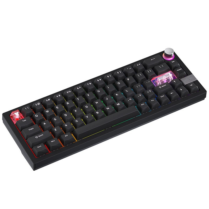 Fantech MAXFIT6 65% Hot-Swap QMK/VIA Wireless Mechanical Keyboard with Knob Black - Brown Switch