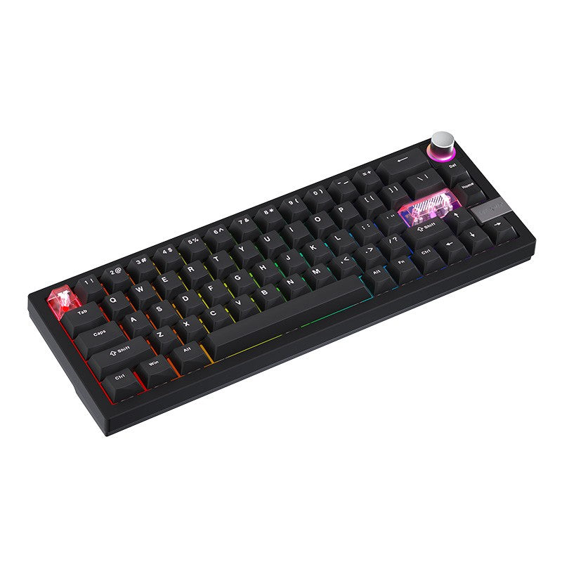 Fantech MAXFIT6 65% Hot-Swap QMK/VIA Wireless Mechanical Keyboard with Knob Black - White Switch