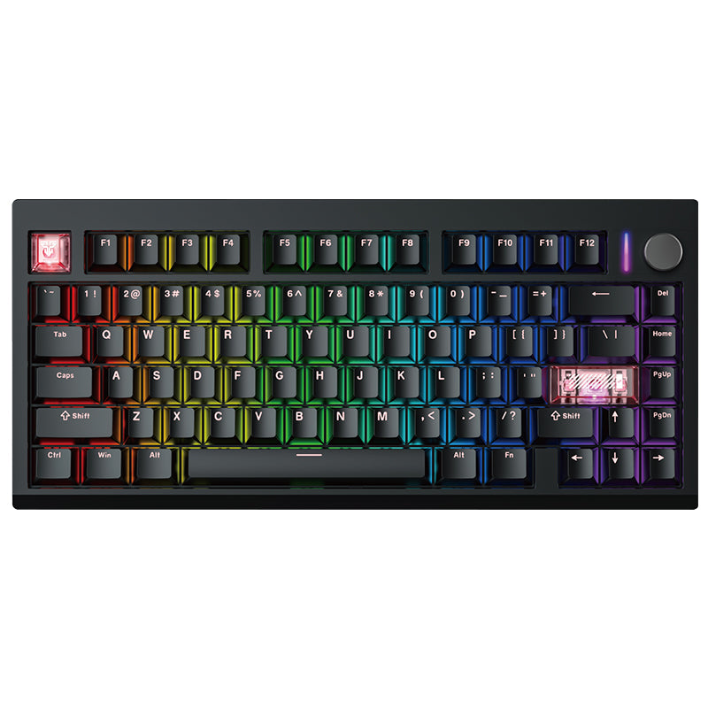 Fantech MAXFIT8 QMK Wireless Mechanical Keyboard Black - Brown Switch