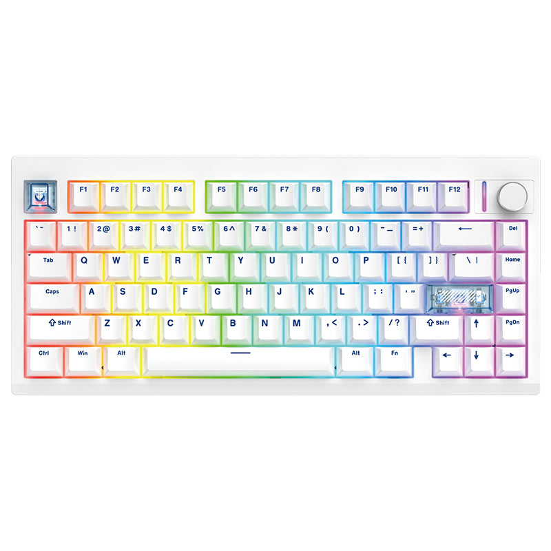 Fantech MAXFIT8 QMK Wireless Mechanical Keyboard White - Brown Switch