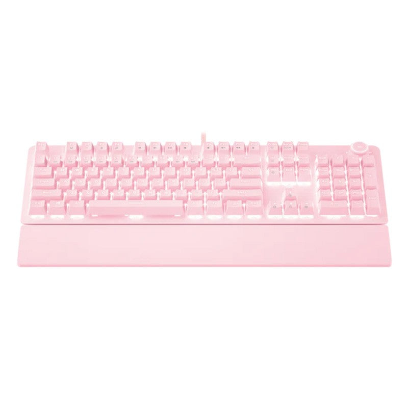 Fantech MK853 Maxpower White LED Backlight Wired Mechanical Pink Gaming Keyboard with Outemu Red Switch and Pink Wrist Rest