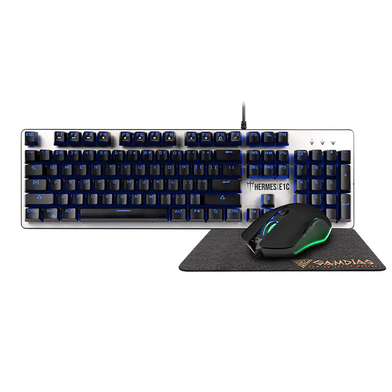 Gamdias Hermes E1C Mechanical Keyboard Mouse and Mousepad Gaming Combo