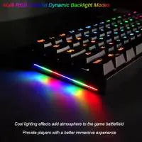 Gaming Keyboard Mechanical Keyboard 87 Keys Anti-Dust Red Switch Hot-swappable RGB LED Backlit Wired Computer Keyboard for Gamer Typists Office Home