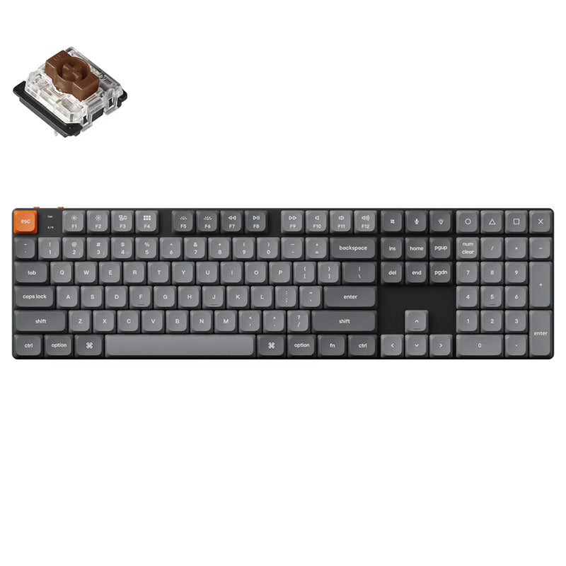 Keychron K5 Max RGB Low-Profile Wireless Custom Mechanical Keyboard - Brown Switch