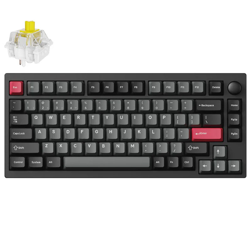 Keychron Lemokey P1 Pro RGB Carbon Black Wireless Mechanical Gaming Keyboard - Super Banana Switch