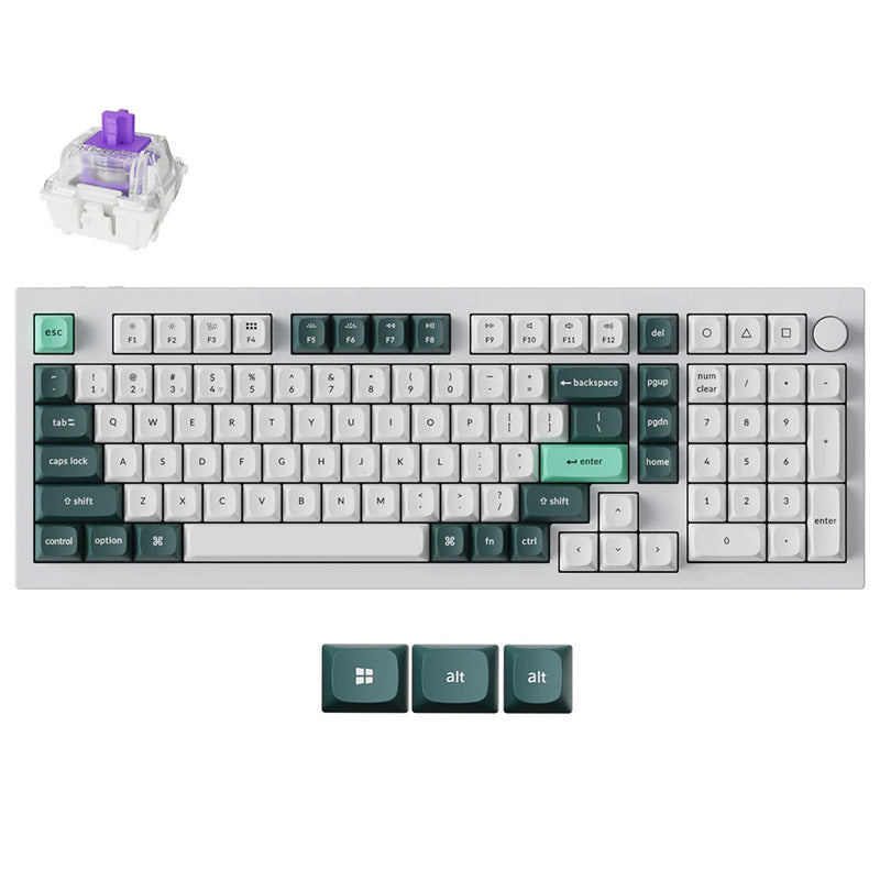 Keychron Q5 HE QMK Wireless Magnetic Nebula Switch Wireless Keyboard with Knob - Shell White