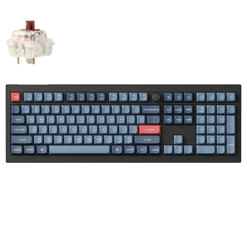 Keychron V6 Max QMK/VIA Wireless Custom Mechanical Keyboard with Gateron Jupiter Brown Switch