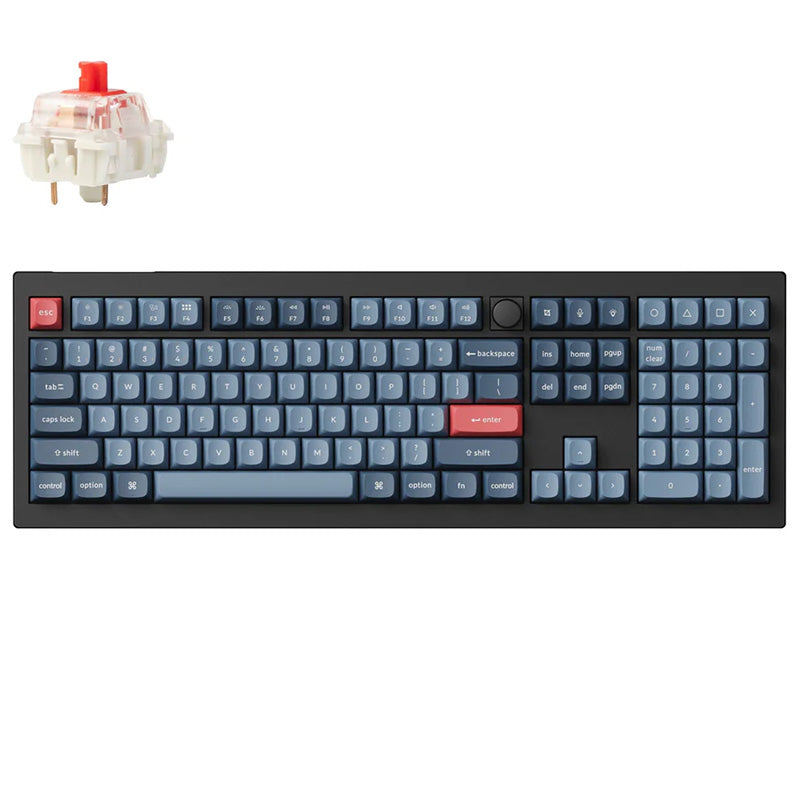 Keychron V6 Max QMK/VIA Wireless Custom Mechanical Keyboard with Gateron Jupiter Red Swtich