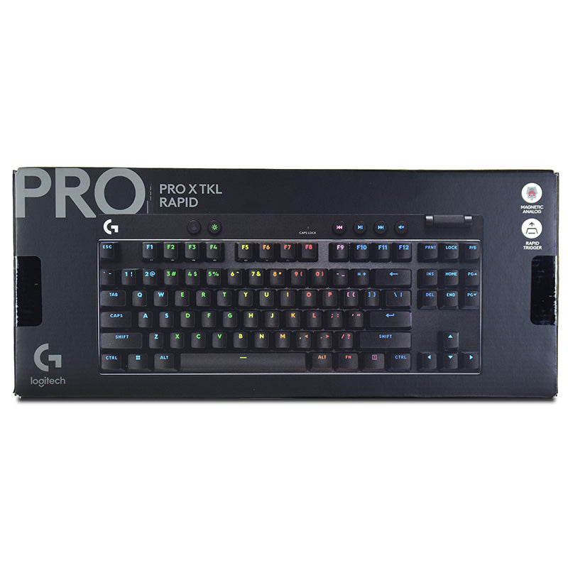 Logitech G PRO X TKL RAPID RGB Wired Mechanical Gaming Keyboard with Magnetic Analog Switches - Black