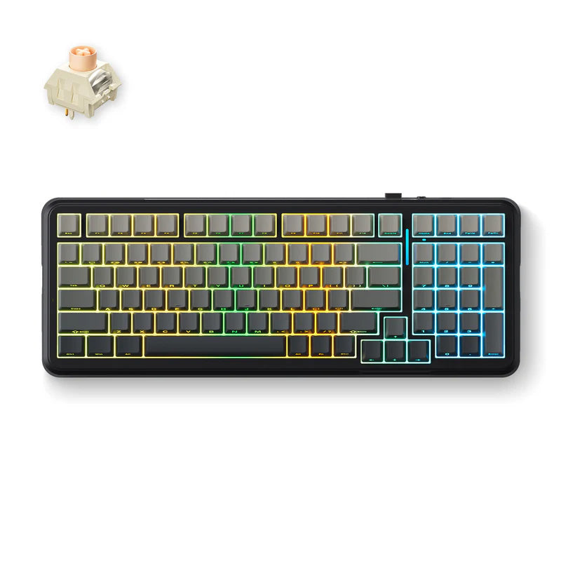 MCHOSE K99 RGB Mountain Gradient Wireless Mechanical Keyboard - Icy Creamsicle Switch