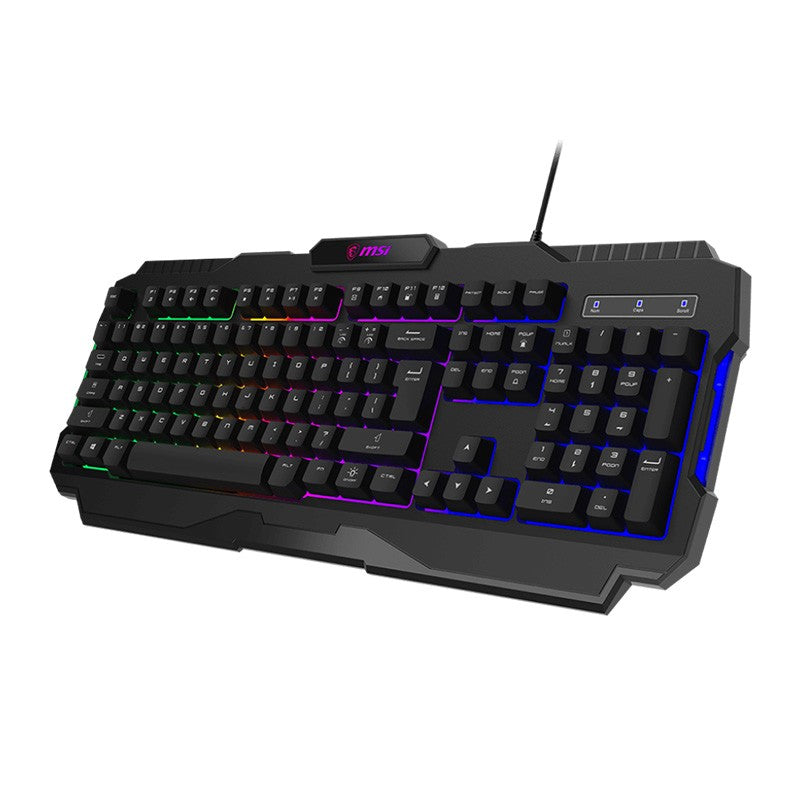 MSI Forge GK100 Membrane RGB Wired Gaming Keyboard - Black