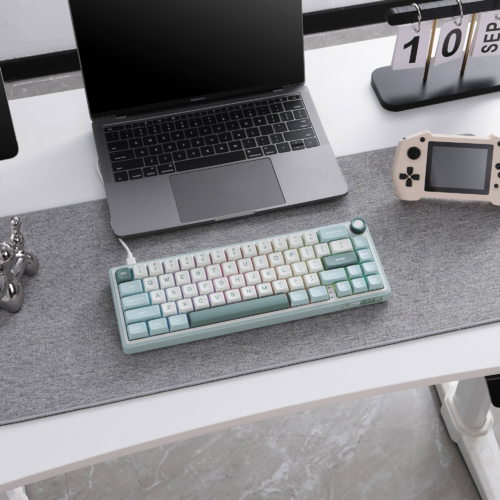 RK ROYAL KLUDGE R65 Mechanical Keyboard, RGB, Wired, Customized Switches, Cyan, Mixed Color