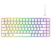 RK ROYAL KLUDGE RK84 Wired RGB 75% Hot Swappable Mechanical Keyboard, 84 Keys Tenkeyless TKL Gaming Keyboard w/ Programmable Software, RK Red Switch
