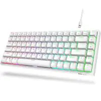 RK ROYAL KLUDGE RK84 Wired RGB 75% Hot Swappable Mechanical Keyboard, 84 Keys Tenkeyless TKL Gaming Keyboard w/ Programmable Software, RK Red Switch